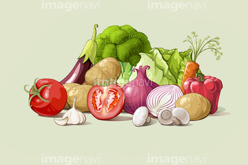 食べ物のイラスト 野菜 夏野菜 ピーマン の画像素材 食べ物