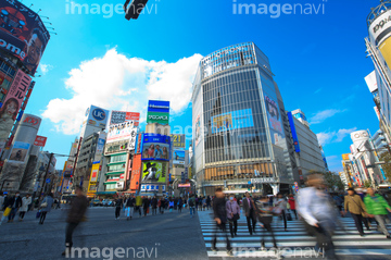 スクランブル交差点 の画像素材 道路 乗り物 交通の写真素材ならイメージナビ