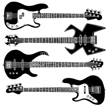 イラスト ギター ベースギター の画像素材 デザインパーツ イラスト Cgのイラスト素材ならイメージナビ