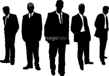 男性 ビジネス 5人 シルエット オフィス の画像素材 写真素材ならイメージナビ