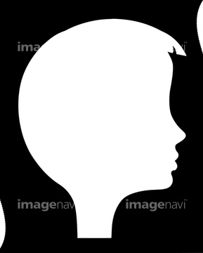 横顔 女の子 シルエット の画像素材 構図 人物の写真素材ならイメージナビ