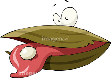 貝 イラスト 牡蠣・二枚貝 硬い】の画像素材 | 食べ物・飲み物