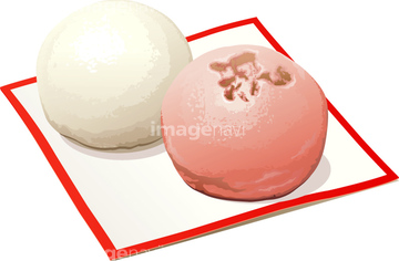 紅白餅 紅白まんじゅう の画像素材 菓子 デザート 食べ物の写真素材ならイメージナビ