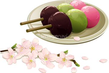 季節のイラスト 春の食べ物 イラスト の画像素材 食べ物