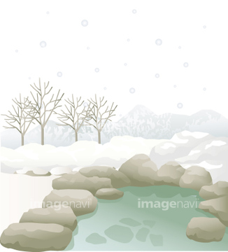温泉 冬 イラスト の画像素材 自然 風景 イラスト Cgのイラスト素材ならイメージナビ