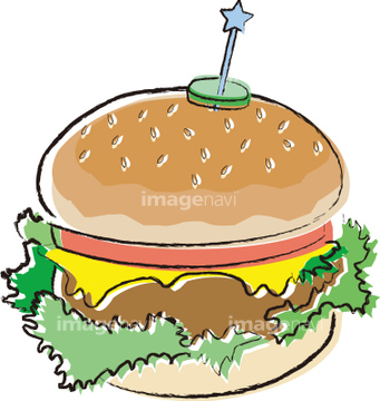 食肉のイラスト特集 ハンバーガー レトロ イラスト の画像素材 食べ物 飲み物 イラスト Cgのイラスト素材ならイメージナビ