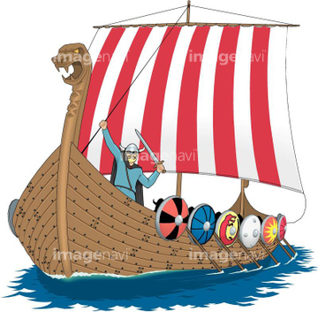 帆船 イラスト バイキング船 の画像素材 自然 風景 イラスト Cgのイラスト素材ならイメージナビ