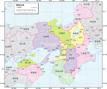 地図 衛星写真 日本の地図 近畿地方 大阪府 京都府 の画像素材 地図素材ならイメージナビ