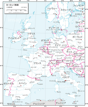 エリア別地図 ヨーロッパ全域 ドイツ 地図 の画像素材 世界の地図 地図 衛星写真の地図素材ならイメージナビ