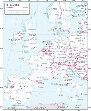 エリア別地図 中欧 地図 の画像素材 世界の地図 地図 衛星写真の地図素材ならイメージナビ