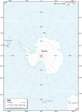エリア別地図 北極 南極 地図 の画像素材 世界の地図 地図 衛星写真の地図素材ならイメージナビ