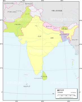 エリア別地図 南アジア 地図 の画像素材 世界の地図 地図 衛星写真の地図素材ならイメージナビ