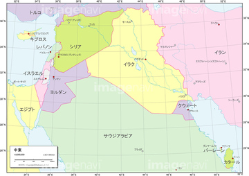 エリア別地図 西アジア 地図 の画像素材 世界の地図 地図 衛星写真の地図素材ならイメージナビ