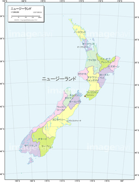エリア別地図 ニュージーランド 地図 の画像素材 世界の地図 地図 衛星写真の地図素材ならイメージナビ