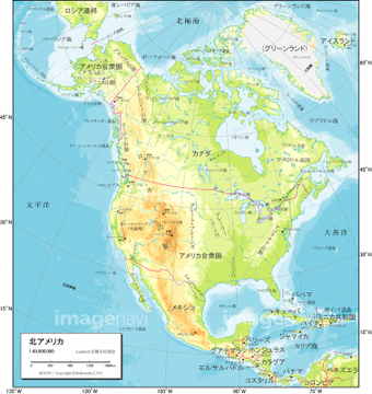 エリア別地図 アメリカ全域 地図 の画像素材 世界の地図