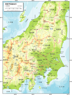 地図 衛星写真 日本の地図 東北地方 等高線 の画像素材 地図