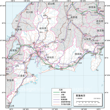 エリア別地図 東海 愛知県 地図 の画像素材 日本の地図 地図 衛星写真の地図素材ならイメージナビ