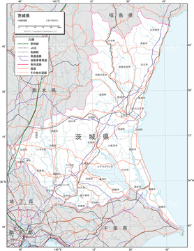 地図 衛星写真 日本の地図 関東地方 茨城県 の画像素材 地図素材ならイメージナビ