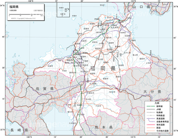九州 福岡県 地図 ベクター の画像素材 日本の地図 地図 衛星写真のイラスト素材ならイメージナビ