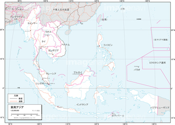 エリア別地図 東南アジア 地図 の画像素材 世界の地図 地図 衛星写真の地図素材ならイメージナビ