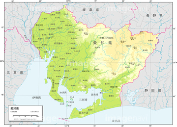 地図 衛星写真 日本の地図 中部地方 等高線 東海地方 の画像素材 地図素材ならイメージナビ