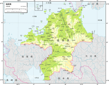 九州 福岡県 地図 ベクター の画像素材 日本の地図 地図 衛星写真のイラスト素材ならイメージナビ