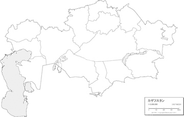 エリア別地図 中央アジア カザフスタン 地図 の画像素材