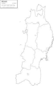 白地図 日本 東北地方 の画像素材 日本の地図 地図 衛星写真の地図素材ならイメージナビ