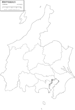 関東甲信越地方 白地図 の画像素材 19602942 地図素材ならイメージナビ