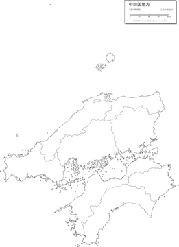 地図 衛星写真 日本の地図 中国地方 鳥取県 の画像素材 地図素材ならイメージナビ