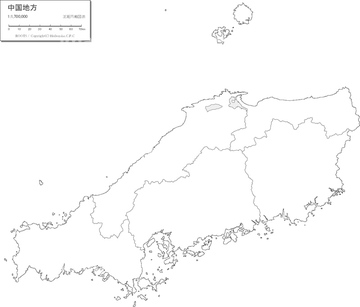 山陰地方 白地図 の画像素材 日本の地図 地図 衛星写真の地図素材ならイメージナビ