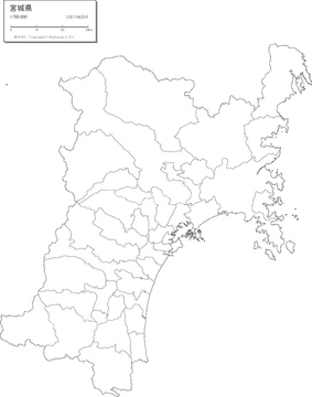 エリア別地図 宮城 地図 の画像素材 日本の地図 地図 衛星写真の地図素材ならイメージナビ