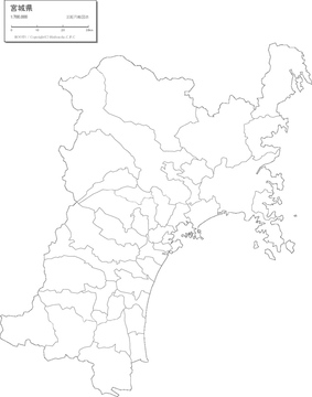 エリア別地図 宮城 地図 の画像素材 日本の地図 地図 衛星写真の地図素材ならイメージナビ