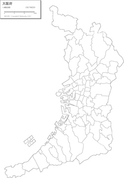 エリア別地図 大阪 地図 の画像素材 日本の地図 地図 衛星