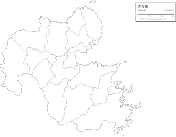 地図 衛星写真 日本の地図 九州地方 大分県 の画像素材 地図素材ならイメージナビ