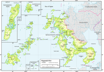 地図 衛星写真 日本の地図 九州地方 線 の画像素材 地図素材ならイメージナビ