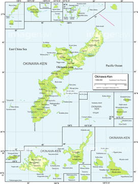 地図 衛星写真 日本の地図 沖縄地方 の画像素材 地図素材ならイメージナビ