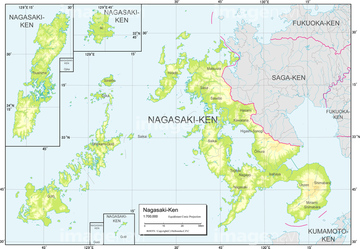 地図 衛星写真 日本の地図 九州地方 線 の画像素材 地図素材ならイメージナビ