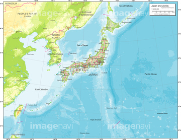 種類別地図 日本全図 地図 の画像素材 日本の地図 地図 衛星写真の地図素材ならイメージナビ