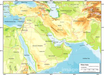 エリア別地図 西アジア イラン 地図 の画像素材 世界の地図 地図 衛星写真の地図素材ならイメージナビ