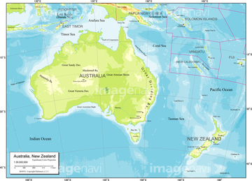 エリア別地図 オーストラリア 地図 の画像素材 世界の地図 地図 衛星写真の地図素材ならイメージナビ