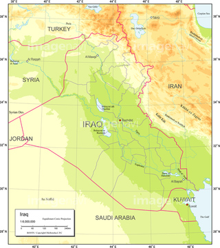 エリア別地図 西アジア イラク 地図 の画像素材 世界の地図 地図 衛星写真の地図素材ならイメージナビ