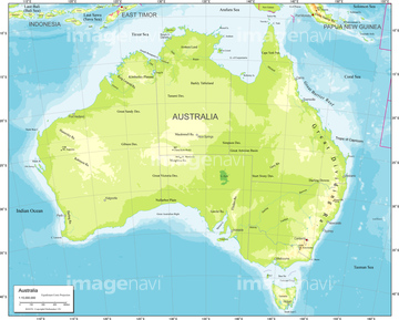 エリア別地図 オーストラリア 地図 の画像素材 世界の地図 地図 衛星写真の地図素材ならイメージナビ