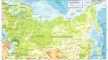 種類別地図 自然図 ロシア 地図 の画像素材 世界の地図 地図 衛星写真の地図素材ならイメージナビ