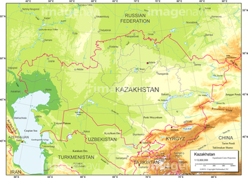 エリア別地図 中央アジア 地図 の画像素材 世界の地図 地図 衛星写真の地図素材ならイメージナビ