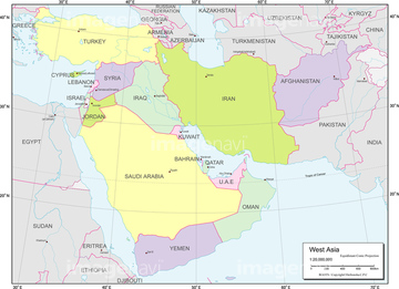 エリア別地図 西アジア イラン 地図 の画像素材 世界の