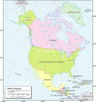 エリア別地図 アメリカ全域 メキシコ 地図 の画像素材 世界の地図 地図 衛星写真の地図素材ならイメージナビ