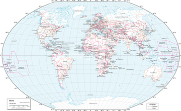 ヴィンケル図法 第3図法 の画像素材 世界の地図 地図 衛星写真の写真素材ならイメージナビ