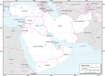 エリア別地図 西アジア 地図 の画像素材 世界の地図 地図 衛星写真の地図素材ならイメージナビ