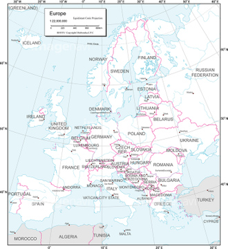 エリア別地図 ヨーロッパ全域 英語 言語 12年 地図 の画像素材 世界の地図 地図 衛星写真の地図素材ならイメージナビ